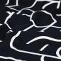 Preview: Romanitjersey abstrakte Zeichen schwarz ecru